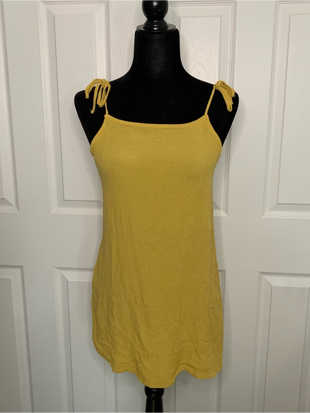 Forever 21 Mustard Tie Straps Cami Blouse